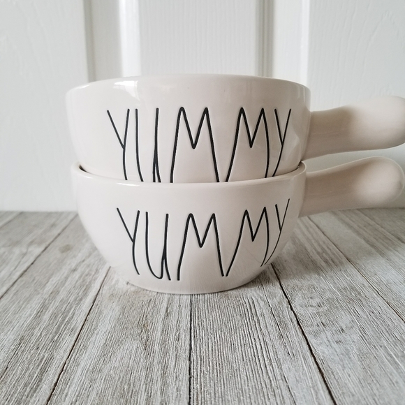 Rae Dunn YUMMY Soup Bowl Crock Set - Picture 2 of 5